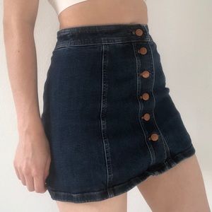 Buttonup Denim Mini Skirt
